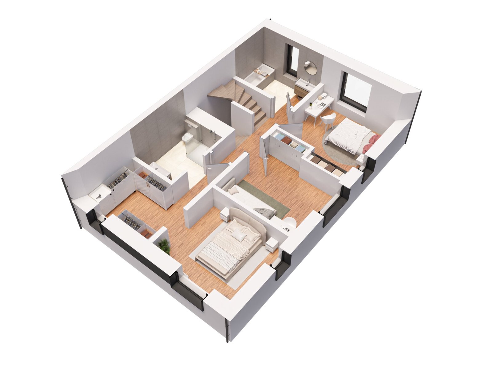 Kobenbour – Maison jumelée – Plan du 1er étage