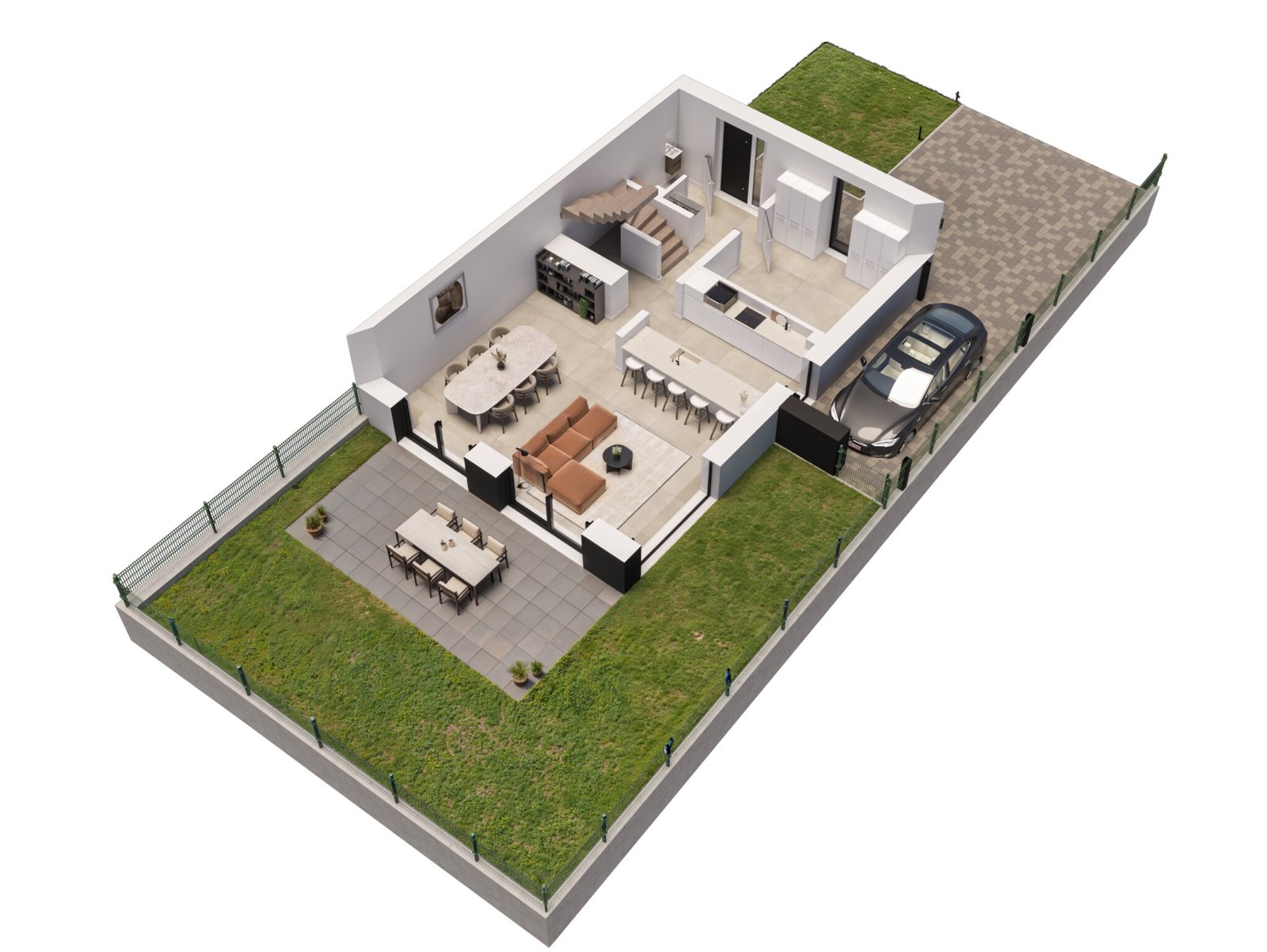 Kobenbour – Maison jumelée – Plan du rez-de-chaussée