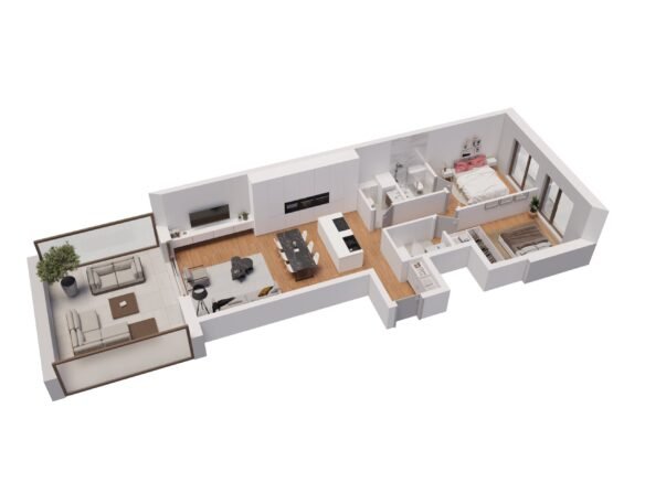 Leudelange – Résidence Legacy – Appartement avec 2 chambres (N°5) – Salle de bain