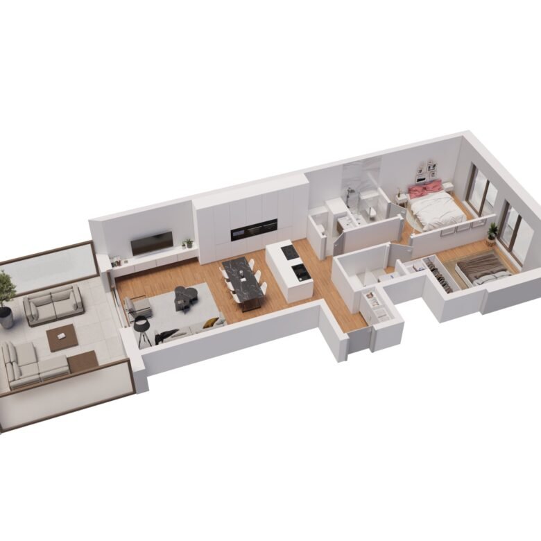 Leudelange – Résidence Legacy – Appartement avec 2 chambres (N°5) – Salle de bain