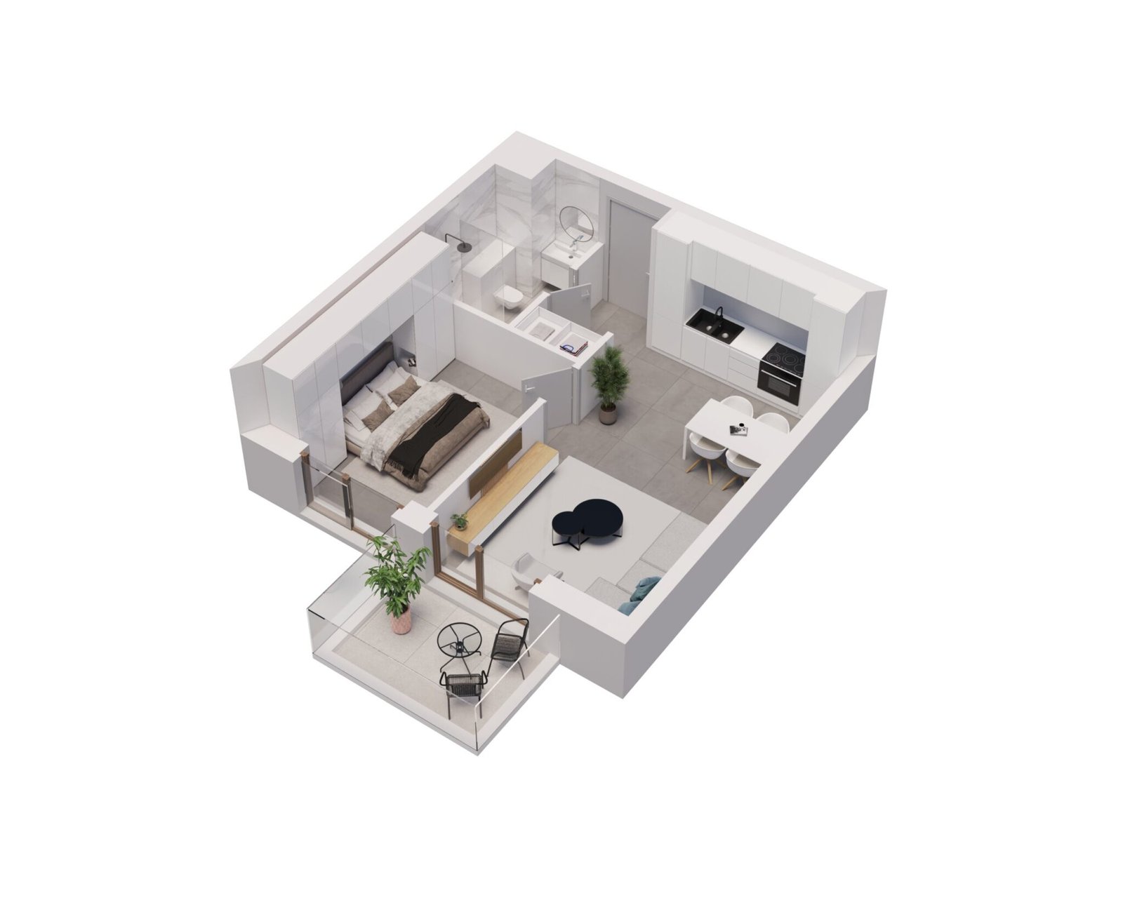 Leudelange – Résidence Legacy – Appartement avec 1 chambre (N°13) – Salle de bain