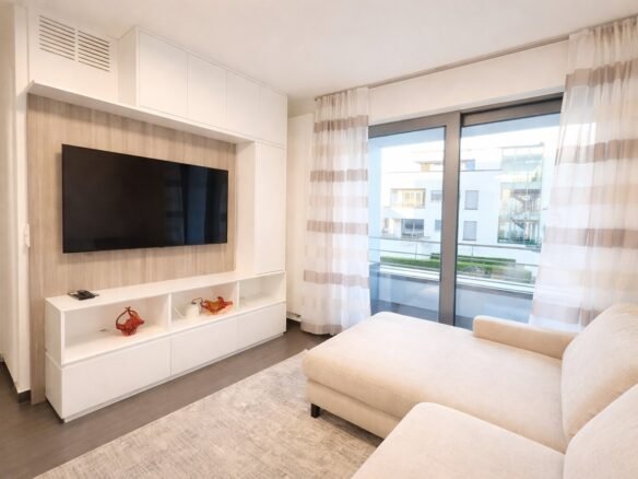 Coup de cœur à Merl : Superbe appartement 1 chambre “High Standing” entièrement meublé – Séjour